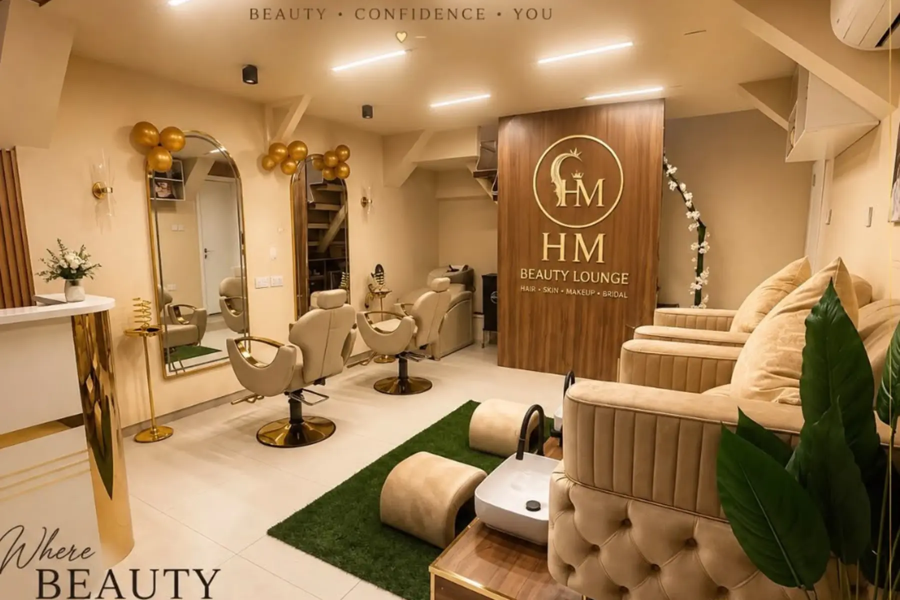 HM Beauty Lounge interior in the UAE